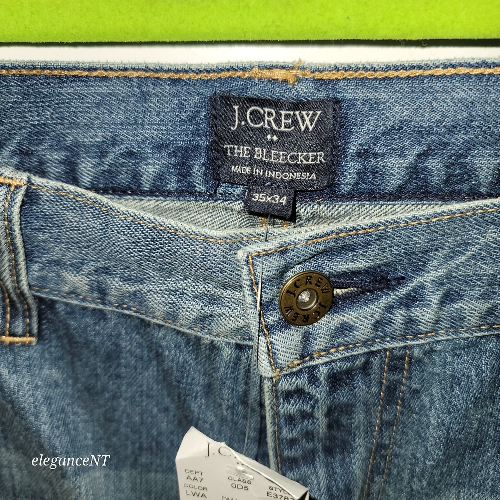 J Crew The Bleecker Straight Leg  jeans 35 x 34 NWT - Picture 9 of 9